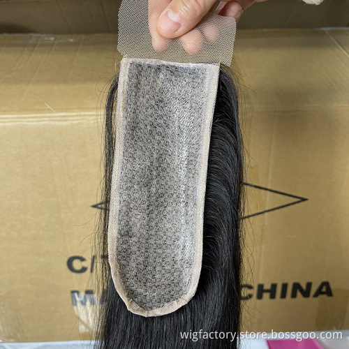 Cuticle Aligned Hair lace closures,bone straight hair with closure,silk base 2x6 closure